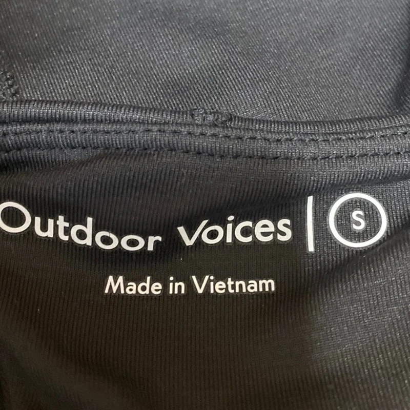 Outdoor Voices Black Sleeveless Racerback Activewear Sports Bra Crop Tank Top S - Image 3