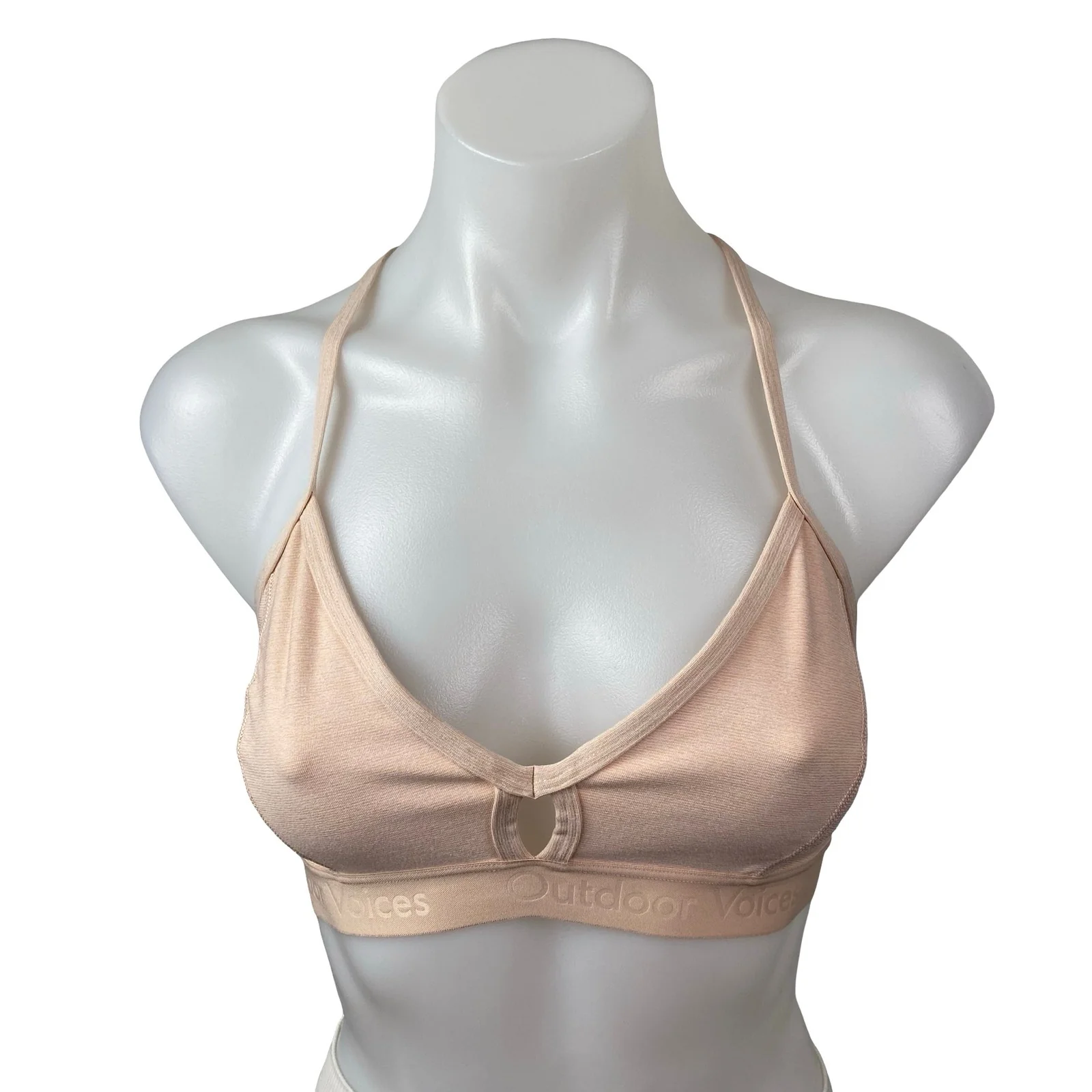 Outdoor Voices Steeplechase Pink Racerback Yoga Athletic Sports Bra Crop Top S