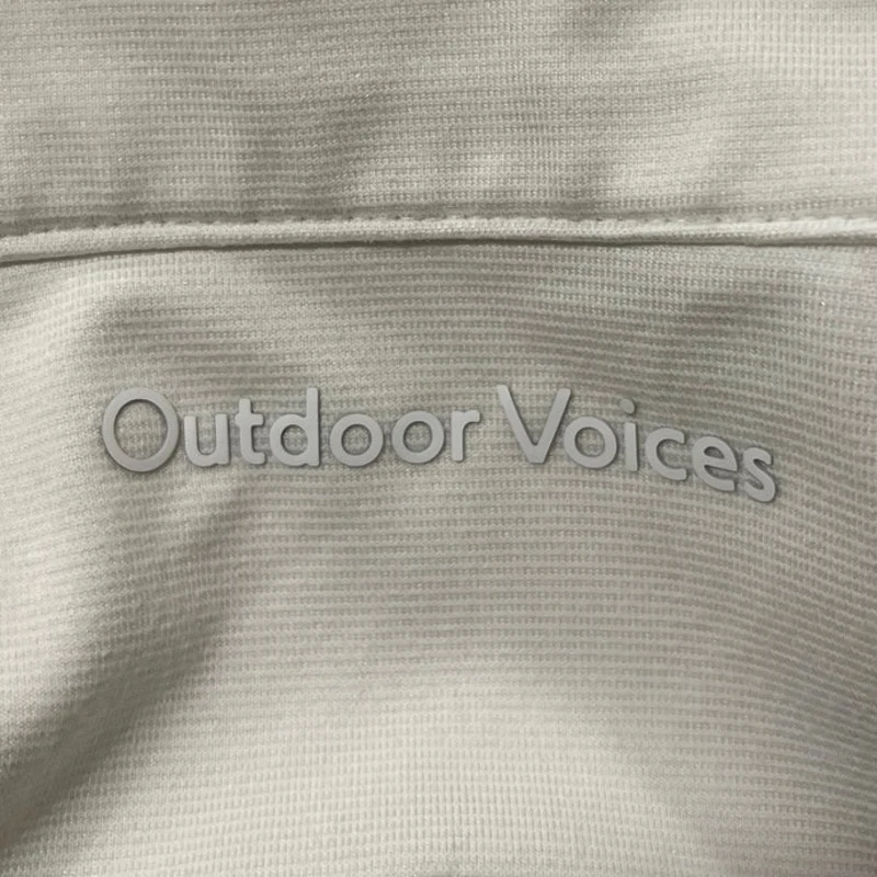 Outdoor Voices White Sleeveless Collared V Neck Polo Athletic Crop Top Size M - Image 3