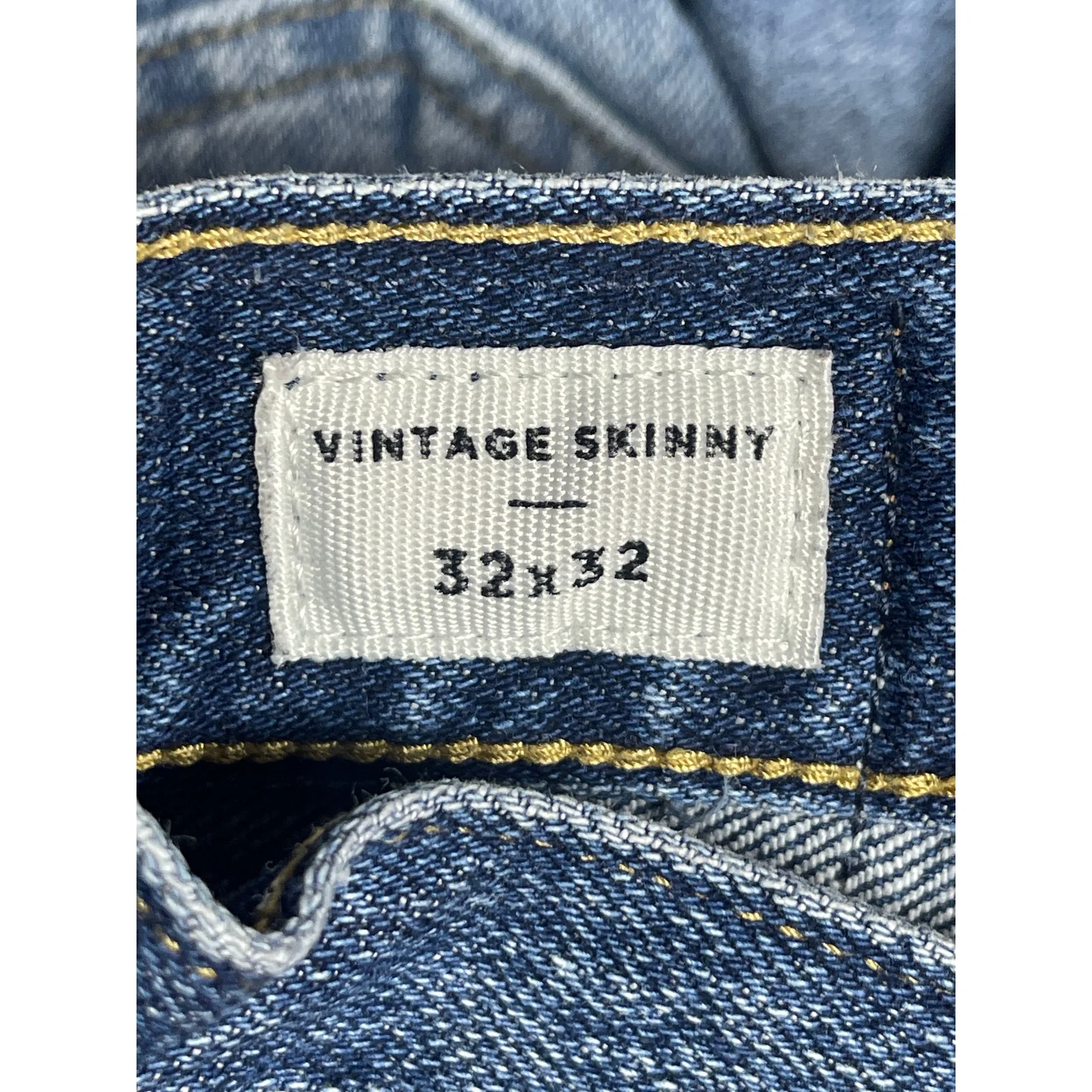 Pacsun Vintage Skinny Womens Blue High Rise Frayed Hem Denim Jeans Pants 32x32 - Image 3