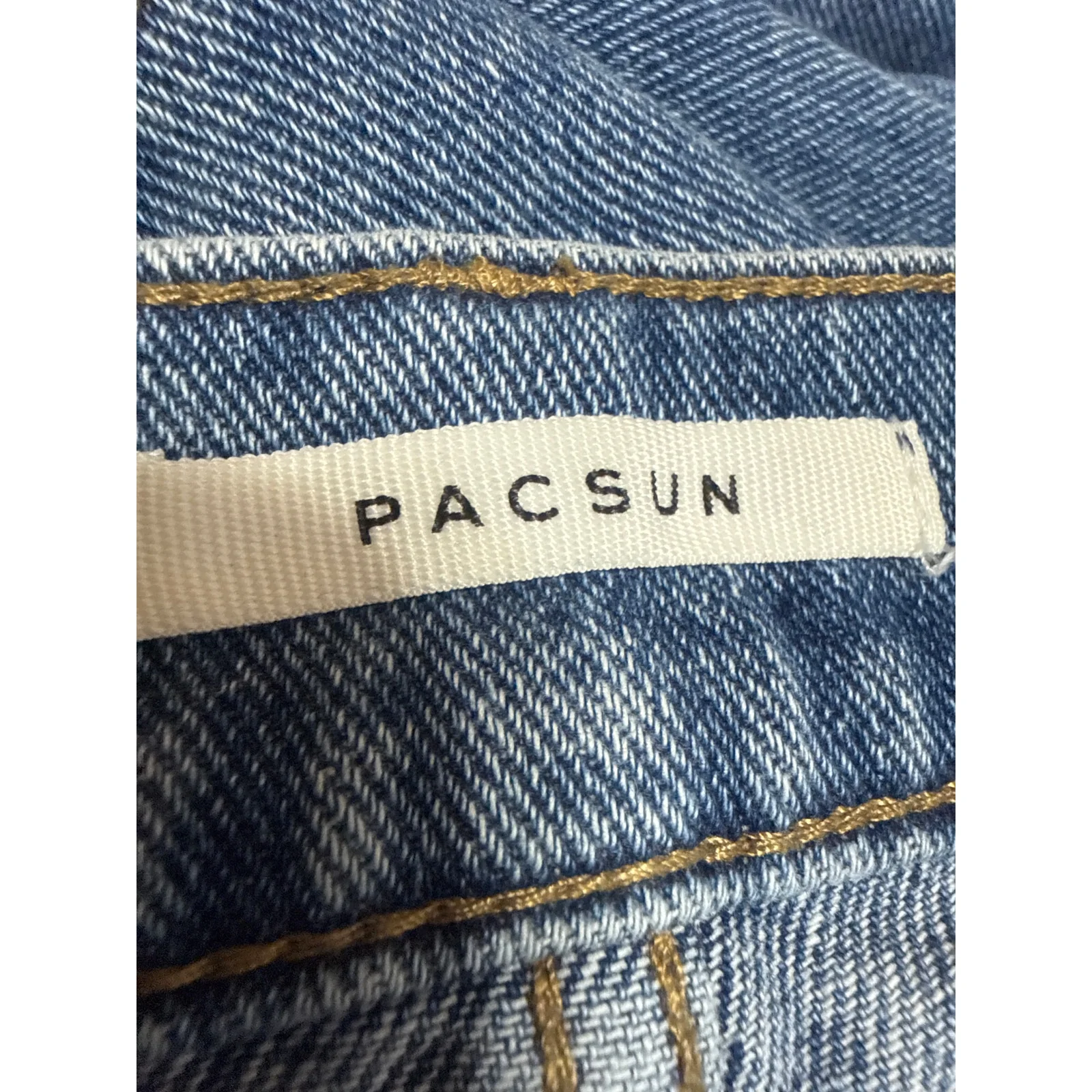 Pacsun Women's Blue Disressed High Rise Wide Leg Baggy Crop Denim Jeans Size 24 - Image 4