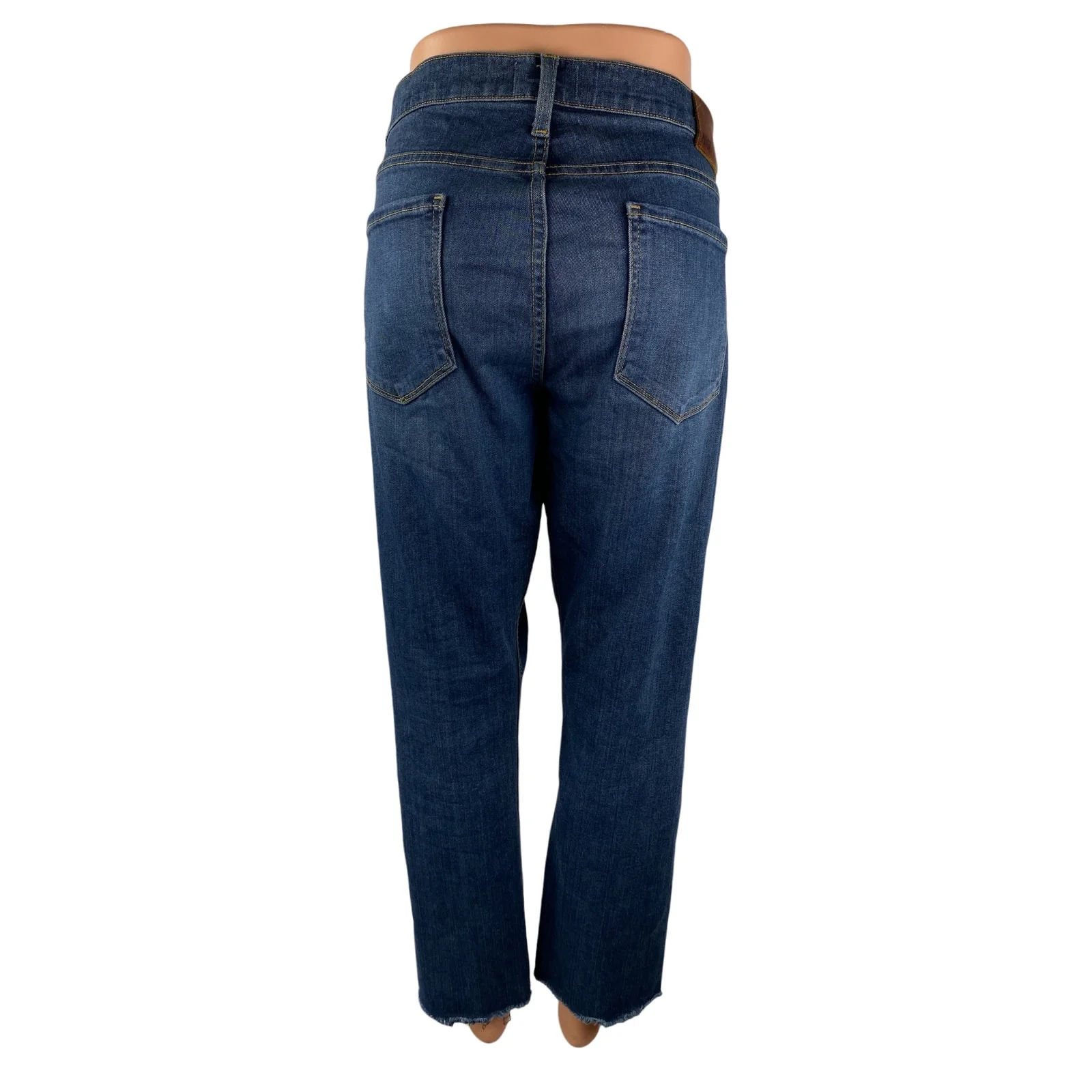 Paige Federal Men's Blue High Rise Frayed Hem Straight Denim Jeans Pants Size 32 - Image 2