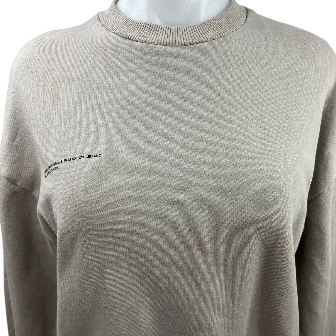 Pangaia 365 Midweight Womens Gray Crewneck Pullover Sweatshirt Sweater Top XS - Image 3
