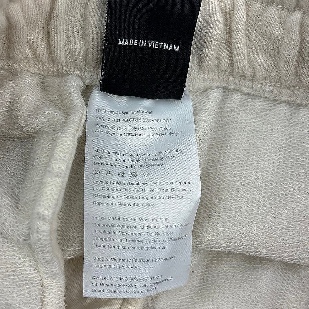 Peloton TWGF White Drawstring Pockets Athletic Running Activewear Sweat Short XS - Image 6