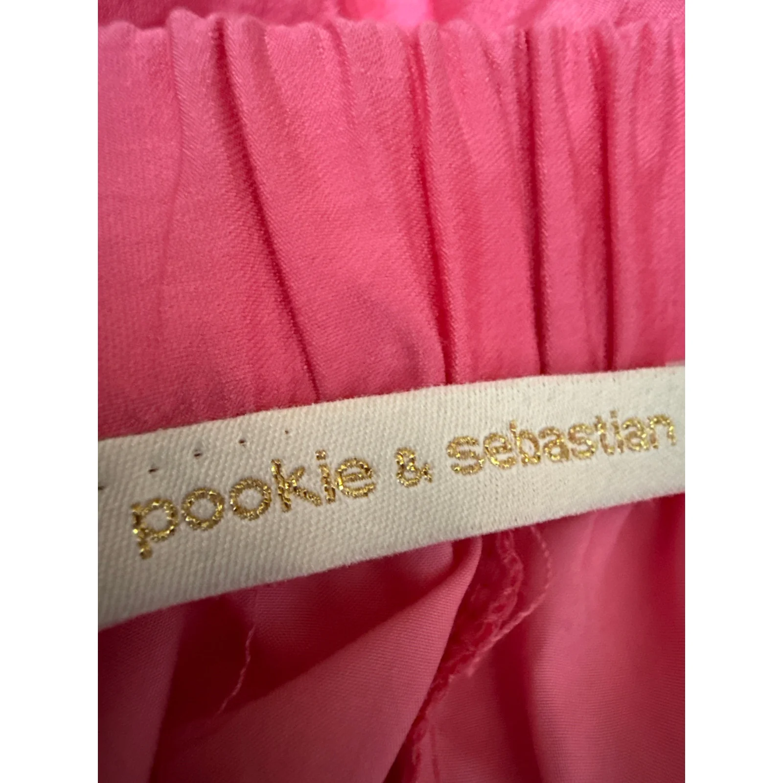 Pookie & Sebastian Women's Red Pleated High Waisted A Line Mini Skirt Size S - Image 4