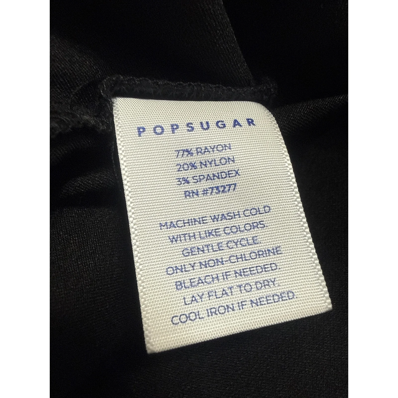 Popsugar Women's Black Mid Rise Slacks Skinny Straight Trousers Dress Pants Sz S - Image 5