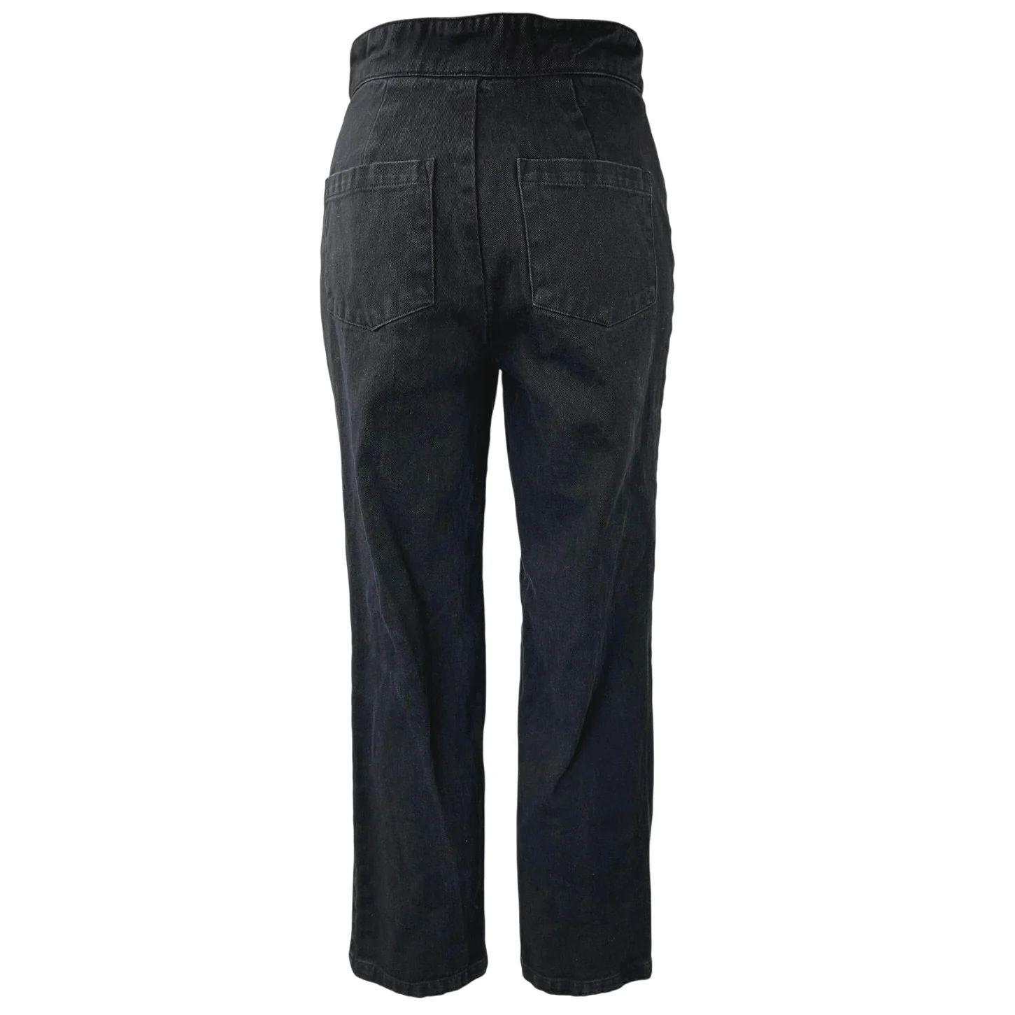 Princess Polly Black Low Rise Straight Leg Crop Trousers Denim Jeans Pants Sz 2 - Image 3