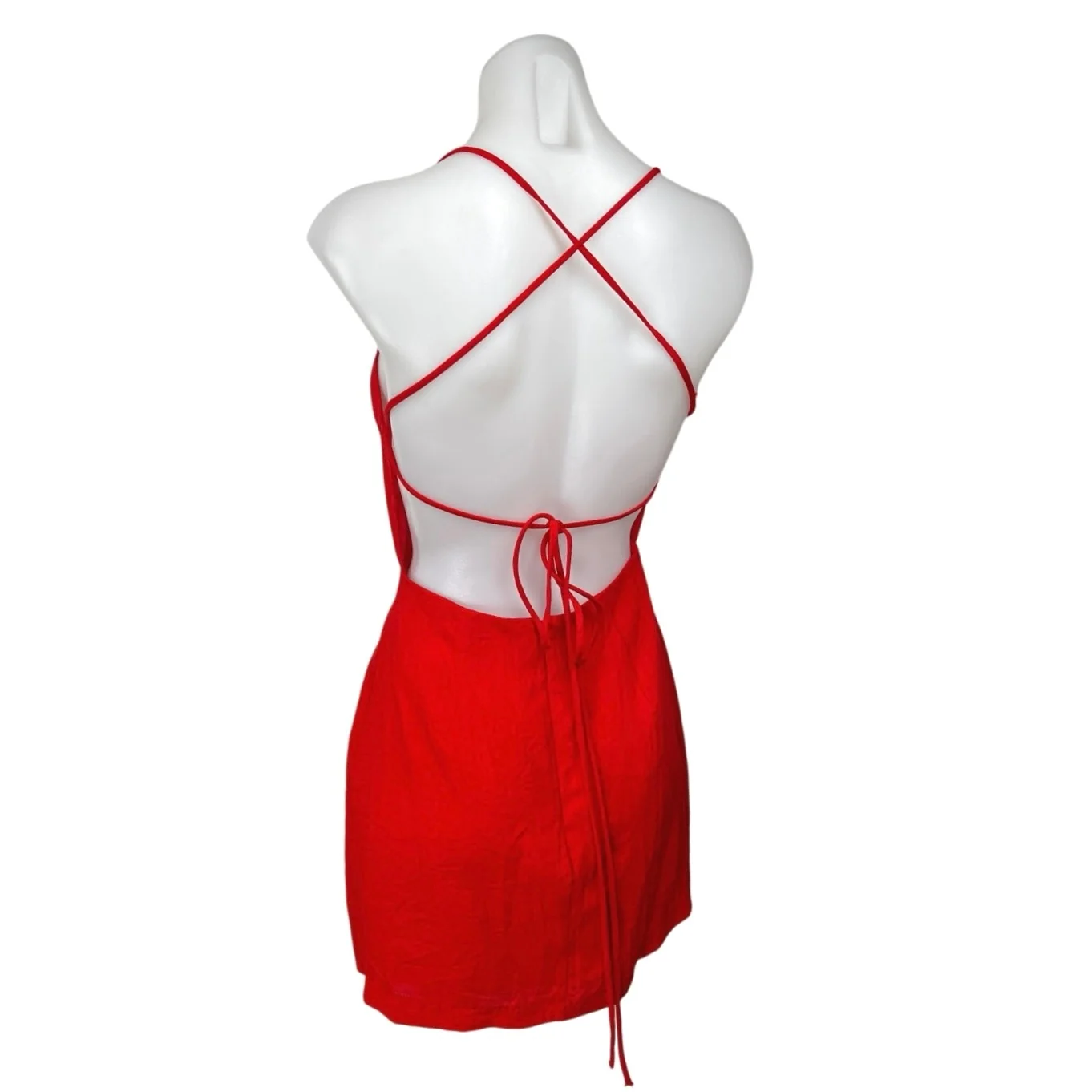 Princess Polly Red Strappy Sleeveless Cami Camisole Tank Fit & Flare Dress 4 - Image 2