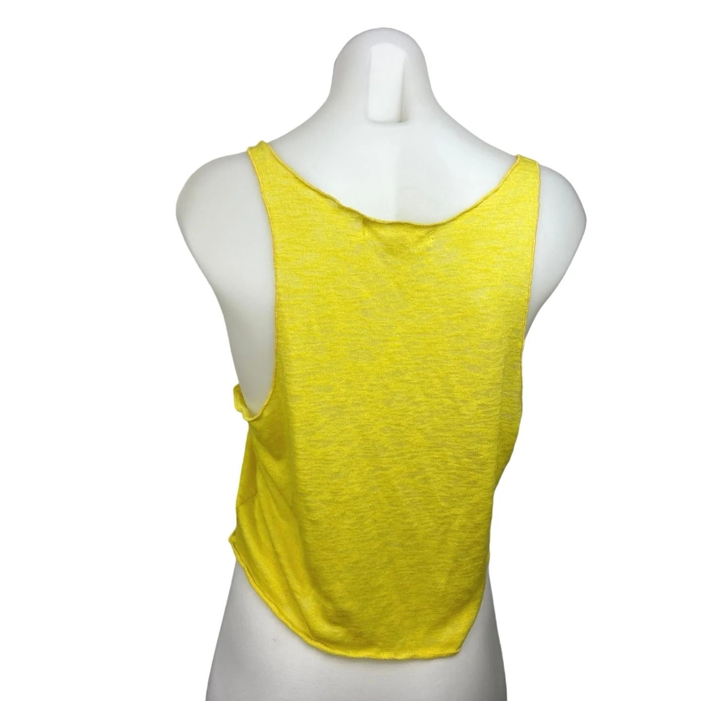 Project Social T Loves Urban Outfitters Yellow Scoop Neck Boxy Tank Top Size S - Image 2