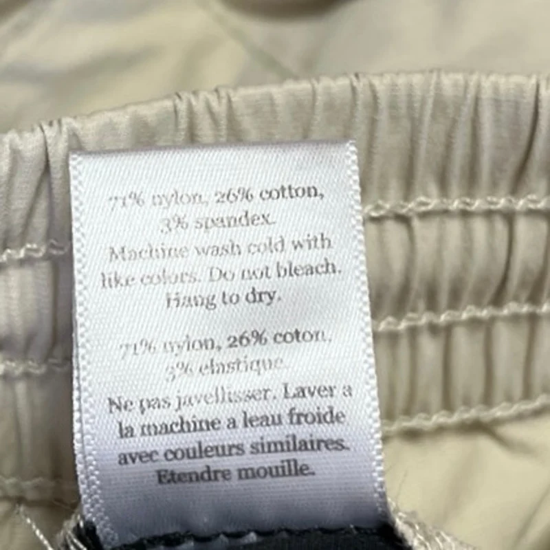 Publish Brand Cream Elastic Waist Pull On Parachute Windbreaker Jogger Pants L - Image 7