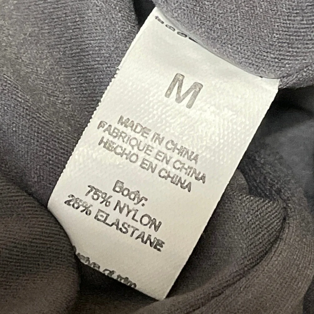 Qinsen Women's Dark Gray Short Sleeve Square Neck Stretch T Shirt Tee Top Size M - Image 5