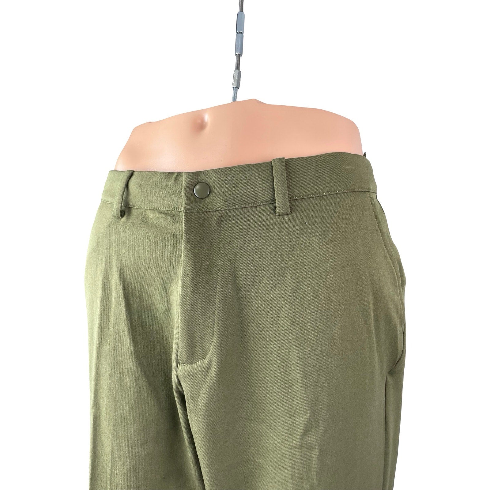 Quince Men's Green High Rise Tapered Boyfriend Chino Trousers Dress Pants 32x32 - Image 3
