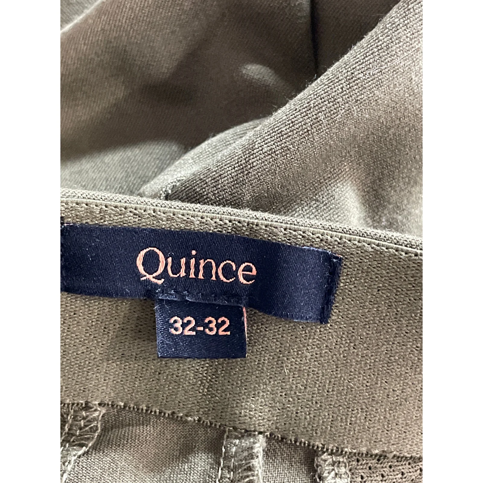 Quince Men's Green High Rise Tapered Boyfriend Chino Trousers Dress Pants 32x32 - Image 5