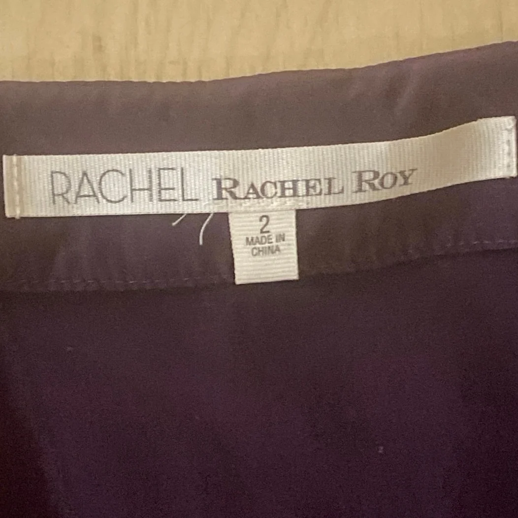 RACHEL Rachel Roy Purple Sleeveless V Neck Elastic Waist Blouson Mini Dress Sz 2 - Image 5