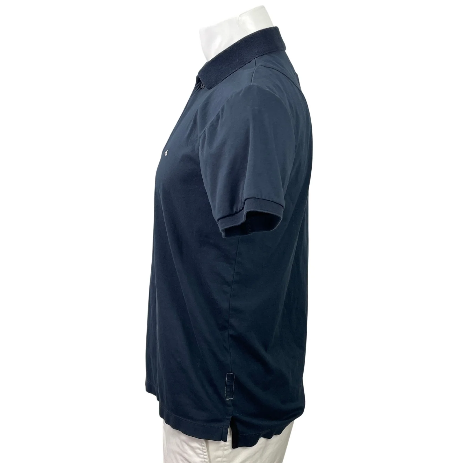 Rag & Bone Men's Navy Blue Short Sleeve Tennis Golf Casual Polo Shirt Top Size M - Image 2