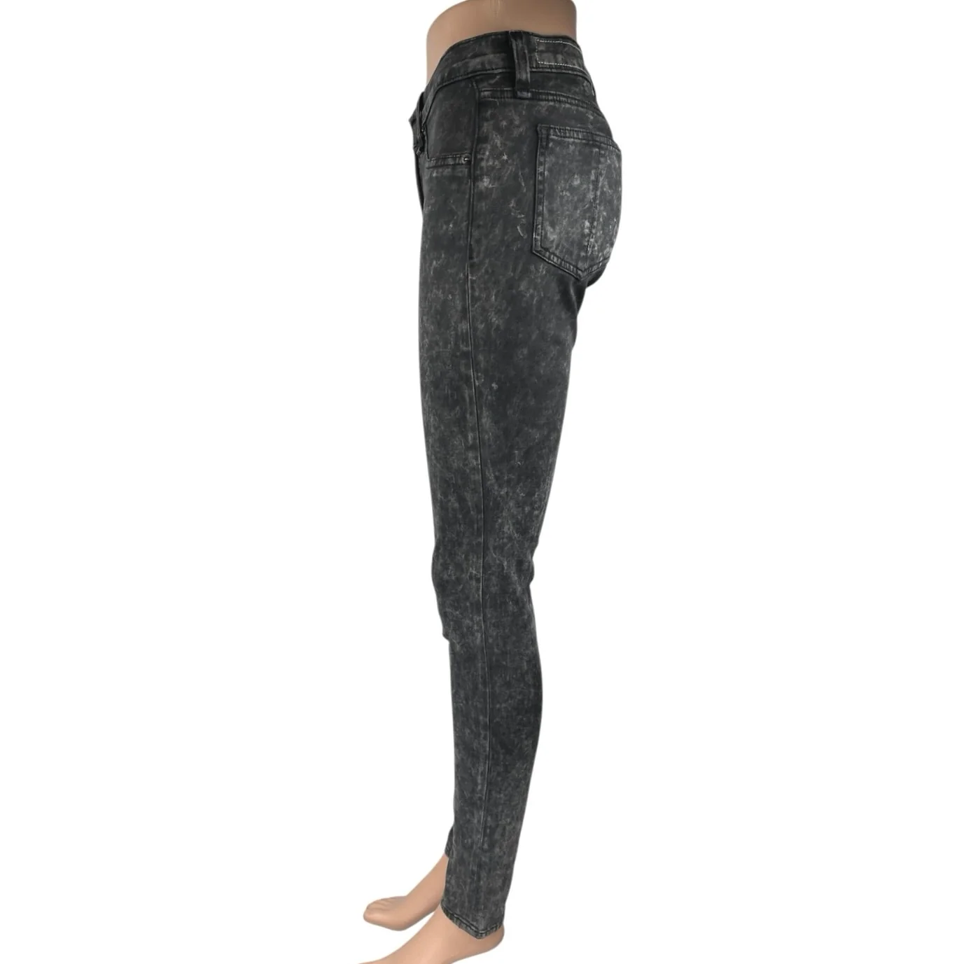 Rag & Bone Women's Black Acid Wash Stretch Legging Skinny Denim Jeans Size 25 - Image 2