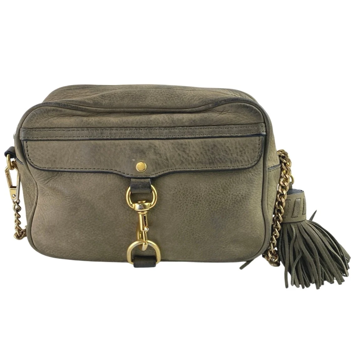 Rebecca Minkoff Women's Brown Brushed Pebbled Leather Chain Strap Crossbody Bag - Image 2