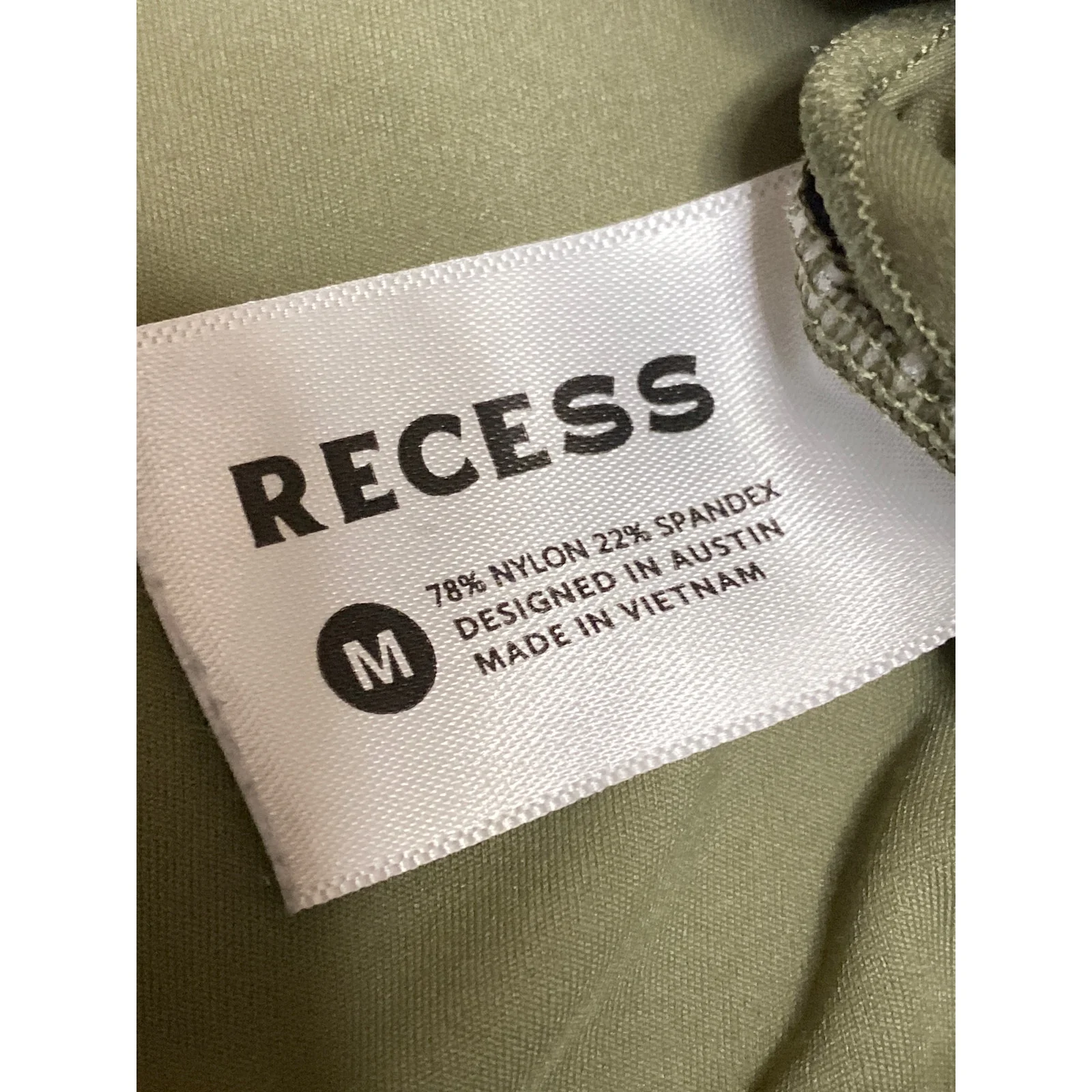 Recess Peekaboo Green Sleeveless Athletic Activewear Crop Tank Sports Bra Top M - Image 5