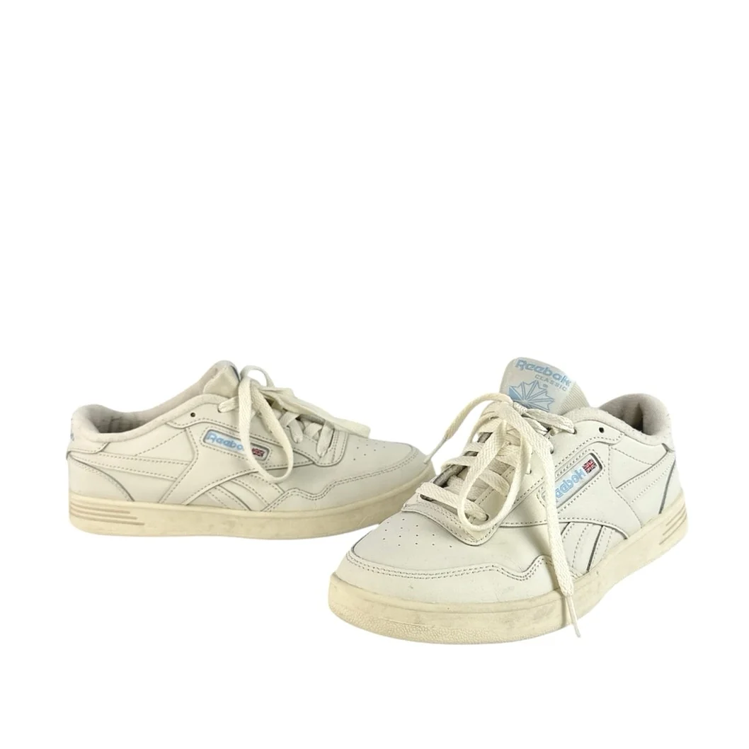 Reebok CLUB MEMT Women's Cream White Leather Lace Up Low Top Sneakers Shoes Sz 8 - Image 5
