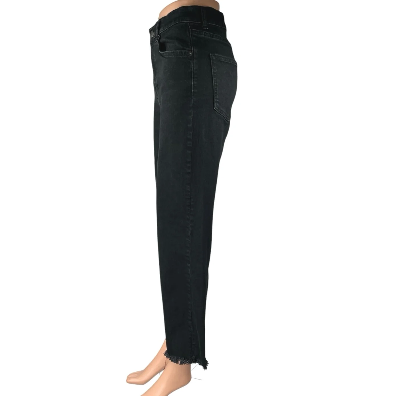Reformation Jeans Emma High Rise Black Baggy Wide Leg Crop Denim Jeans Size 28 - Image 2