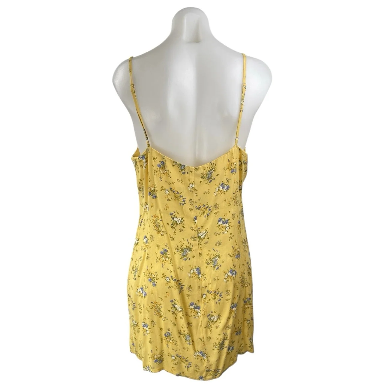 Reformation Marlowe Felicity Floral Yellow Sleeveless Mini Cami Slip Dress Sz L - Image 3