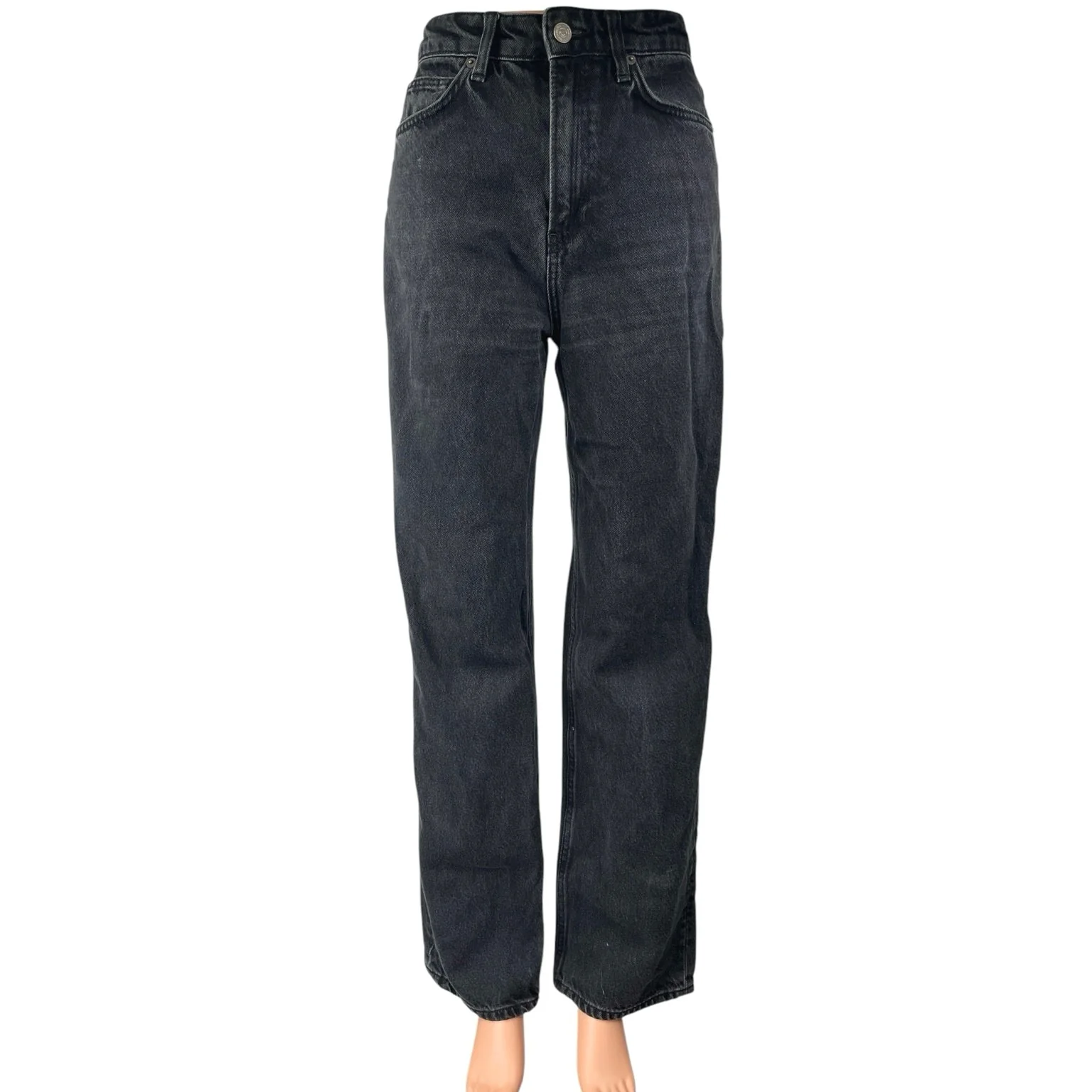 Reformation Women's Black Wilder High Rise Wide Leg Casual Denim Jeans Size 26