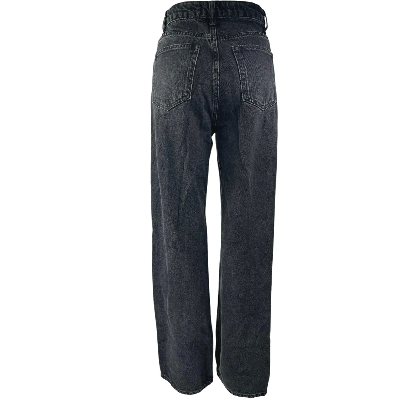 Reformation Women's Black Wilder High Rise Wide Leg Casual Denim Jeans Size 26 - Image 3