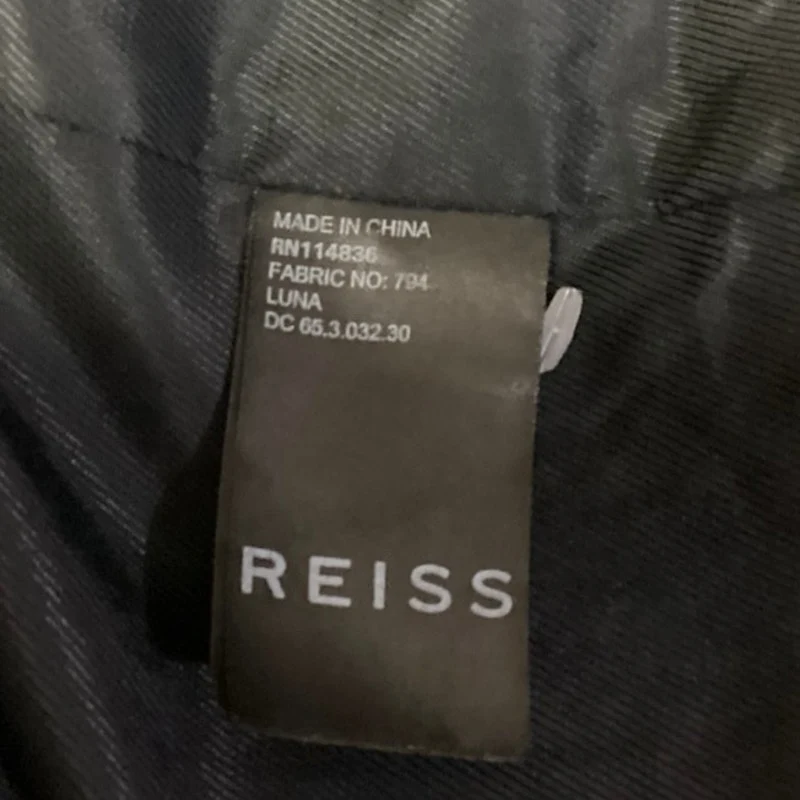 Reiss Womens Leah Black Wool Longline Belted Tie Over Coat Wrap Trench Coat Sz 2 - Image 6