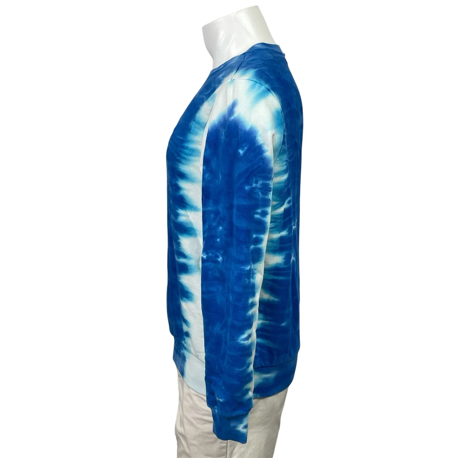 Ripndip Men's Blue Tie Dye Logo Crew Neck Long Sleeve Fleece Sweatshirt Top S - Image 2
