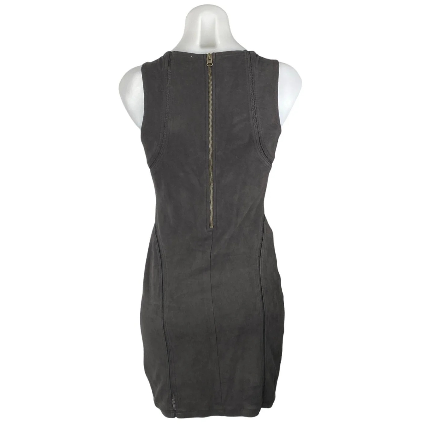Sanctuary Womens Black Faux Suede Sleeveless Bodycon Sheath Pencil Dress Size XS - Image 3