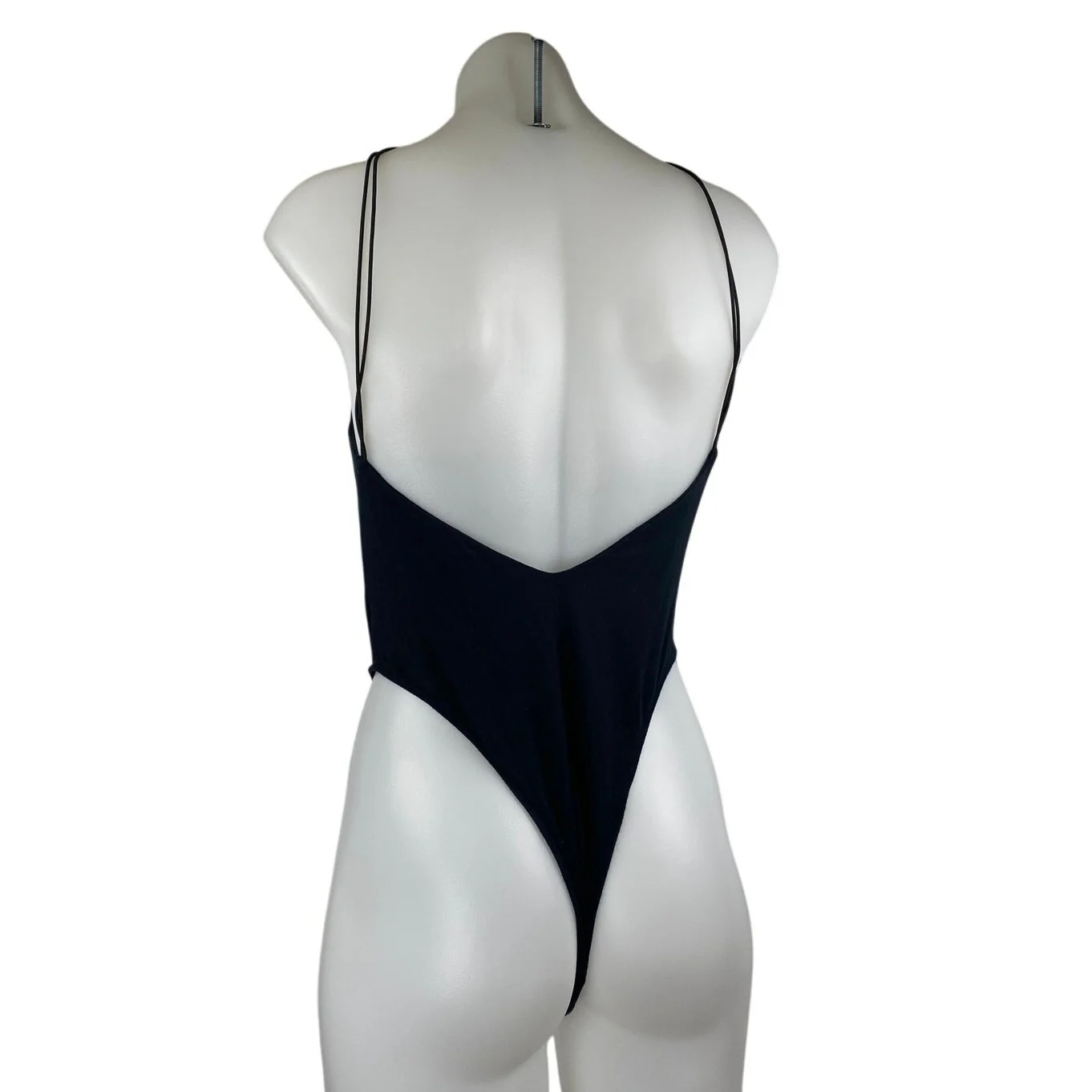 Ser.O.Ya Womens Black Sleeveless Cami Camisole V-neck Thong Bodysuit Tank Top L - Image 2