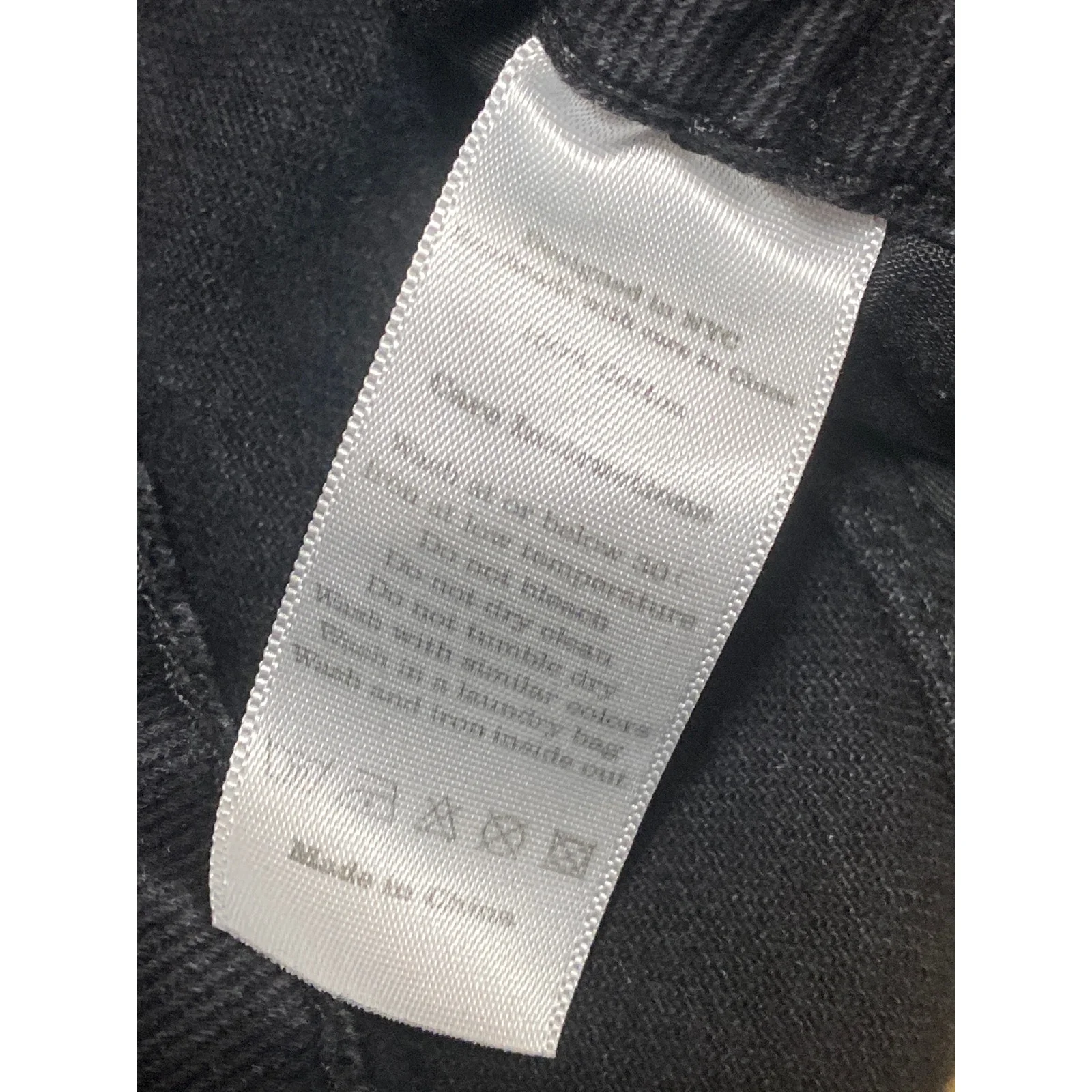 Shiny by Nature Women's Black High Waisted Wide Leg Baggy Crop Denim Jeans Sz 32 - Image 5