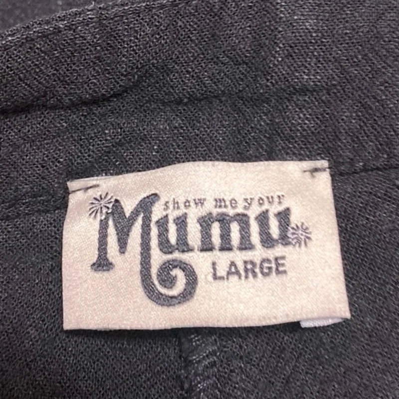 Show Me Your Mumu Women's Black Straight Tapered Leg High Waist Trousers Pants L - Image 4