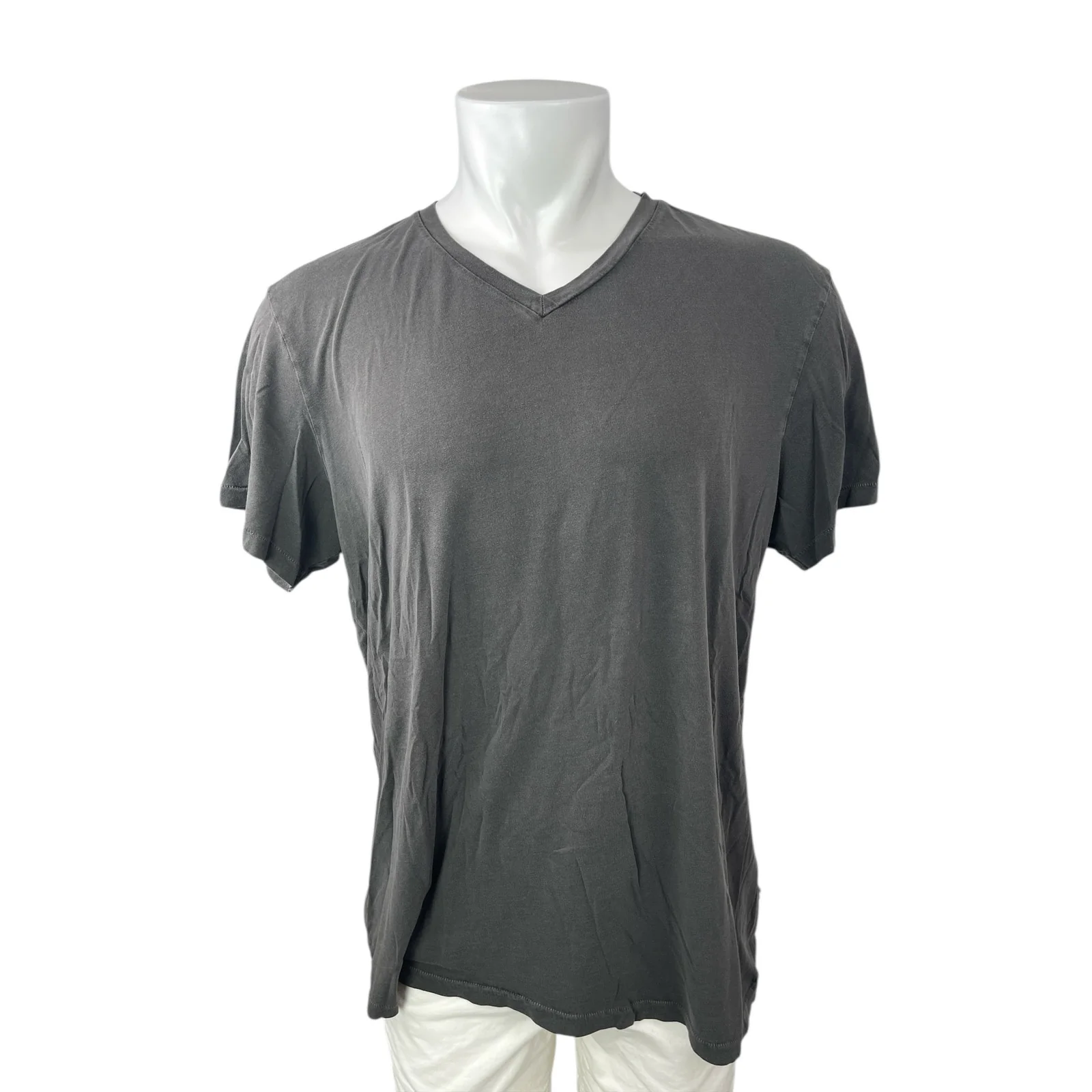 Sol Angeles Mens Gray V Neck Short Sleeve Basic Plain Casual Tee T-Shirt Top XXL