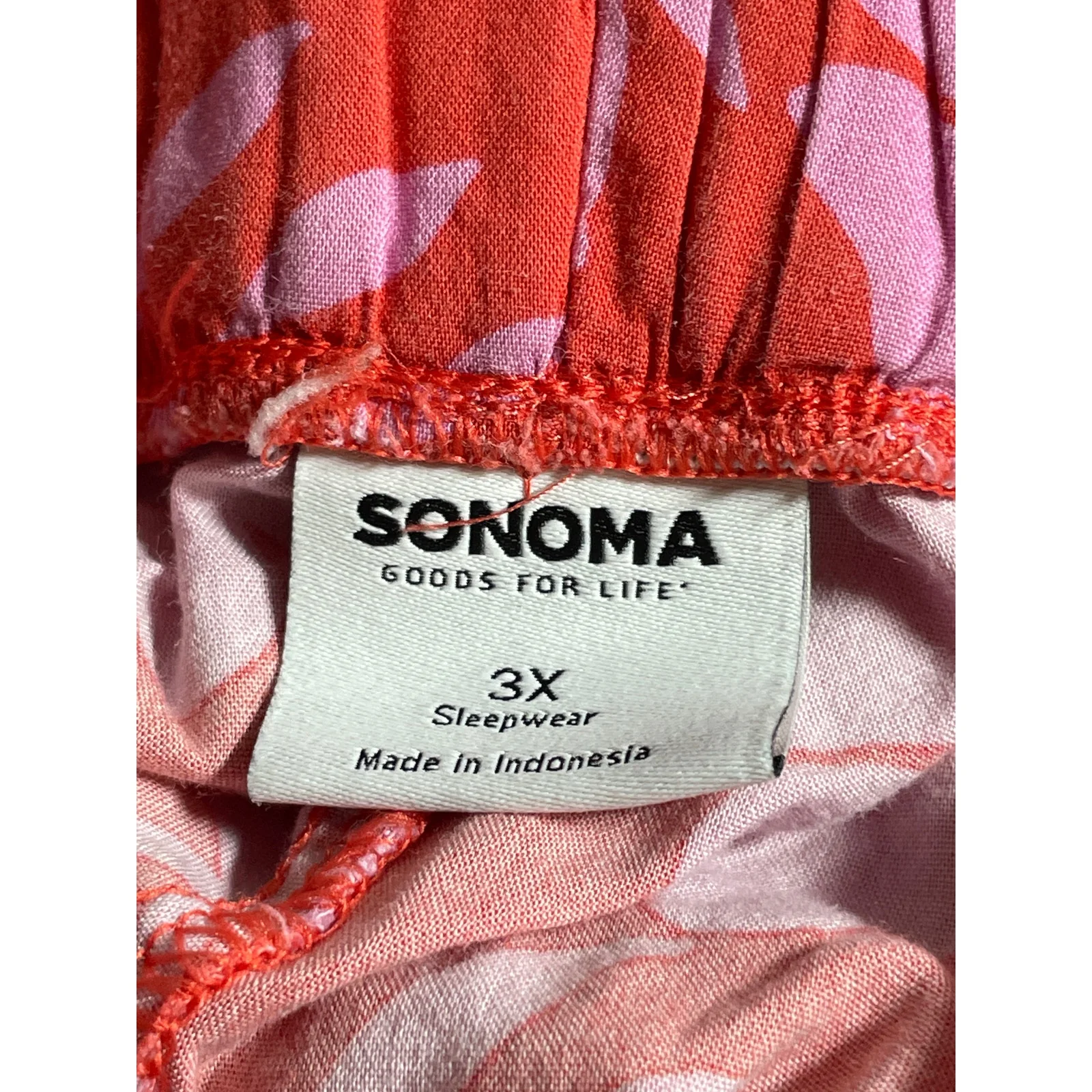 Sonoma Goods for Life Women's Tropical High Rise Wide Leg Pajama Sleepwear 3XL - Image 5