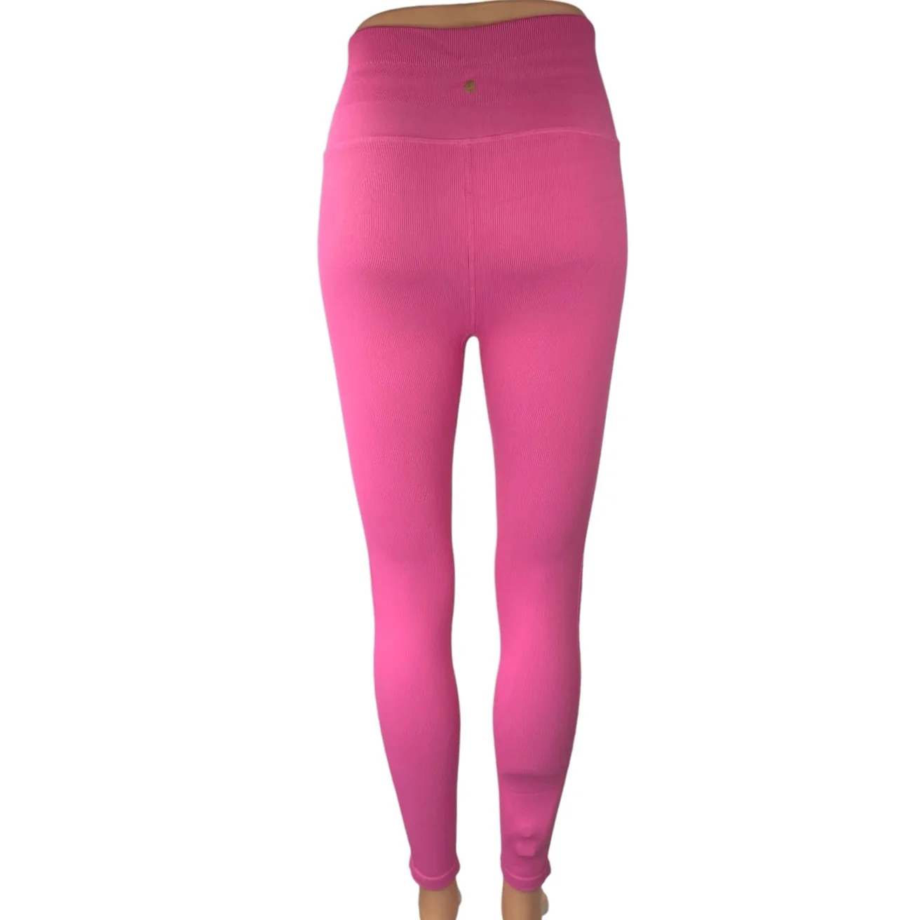 Spiritual Gangster Self Love Pink High Waist Cutout Ankle Crop Legging Pants M/L - Image 3