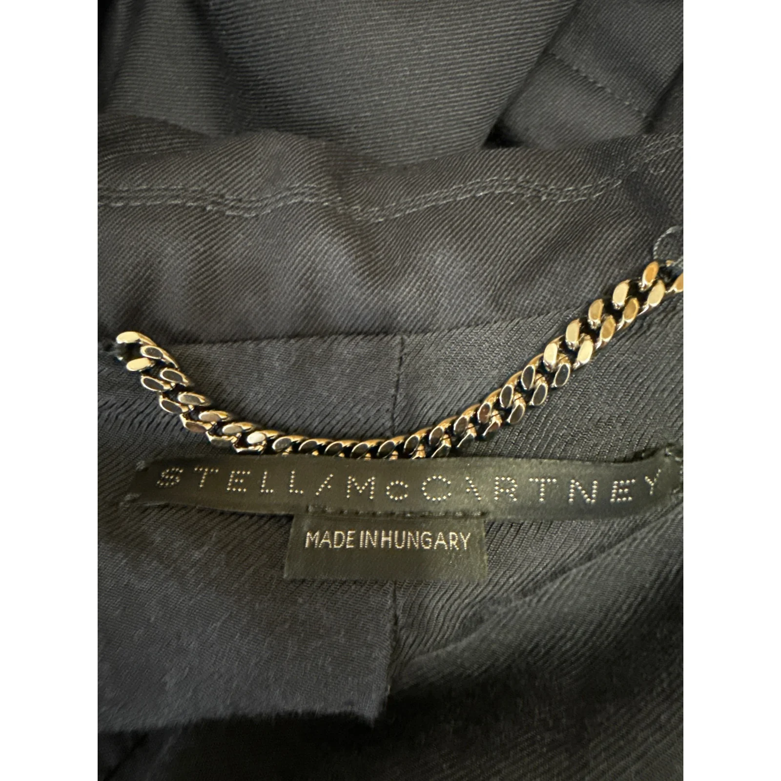 Stella McCartney Blue Gold Long Sleeve Double Breasted Blazer Coat Jacket Sz 14 - Image 4