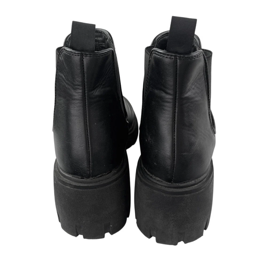 Steve Madden Howler Women's Black Leather Chunky Platform Chelsea Ankle Boots 8M - Image 3