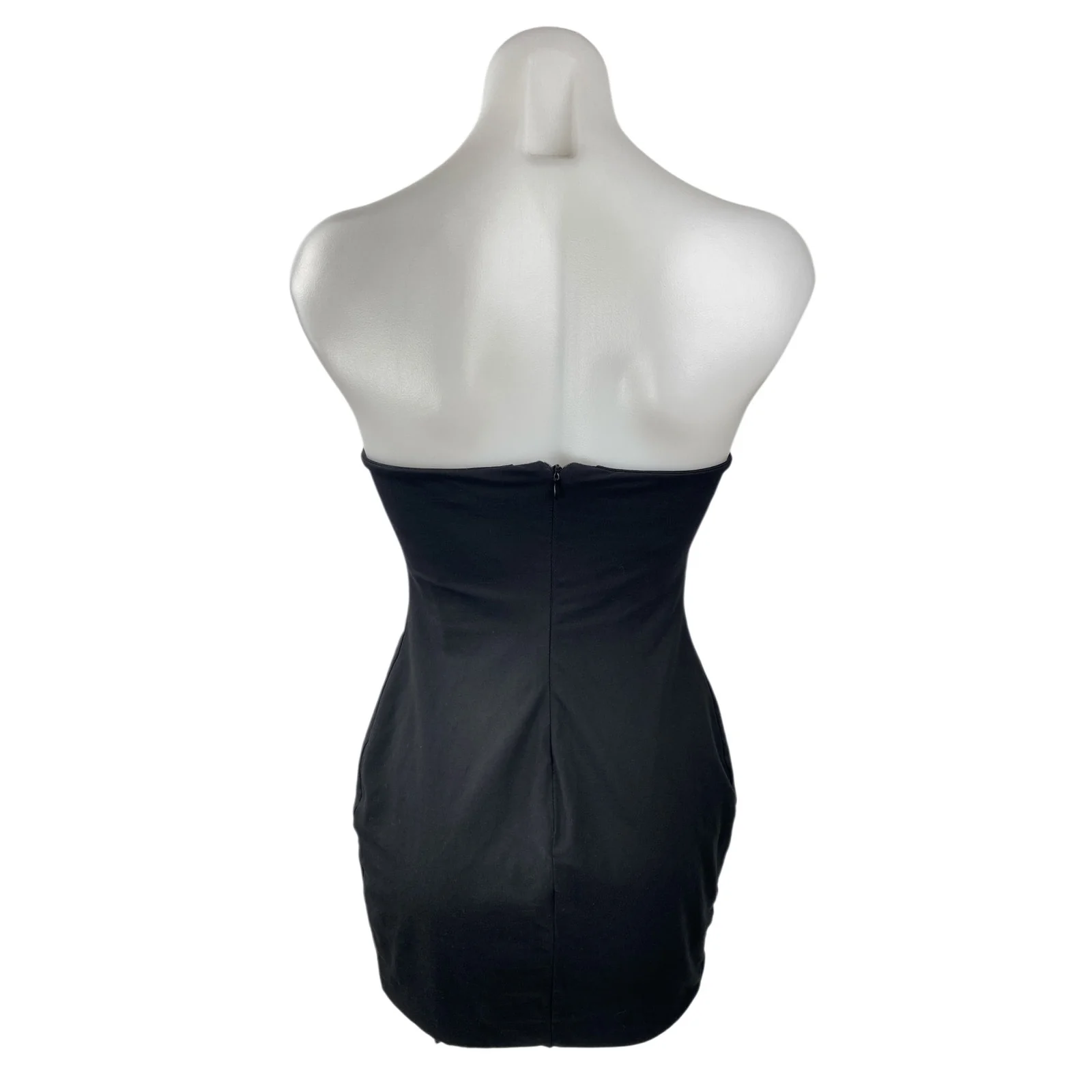 Superdown Black Strapless Tube Bandeau Slit Sleeveless Mini Bodycon Dress Size S - Image 4
