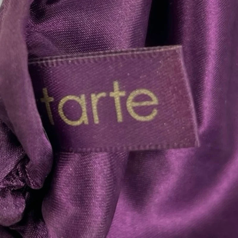 Tarte Purple Pink Flamingo Zip Sequin Purse Clutch Pouch Cosmetic Makeup Bag - Image 4