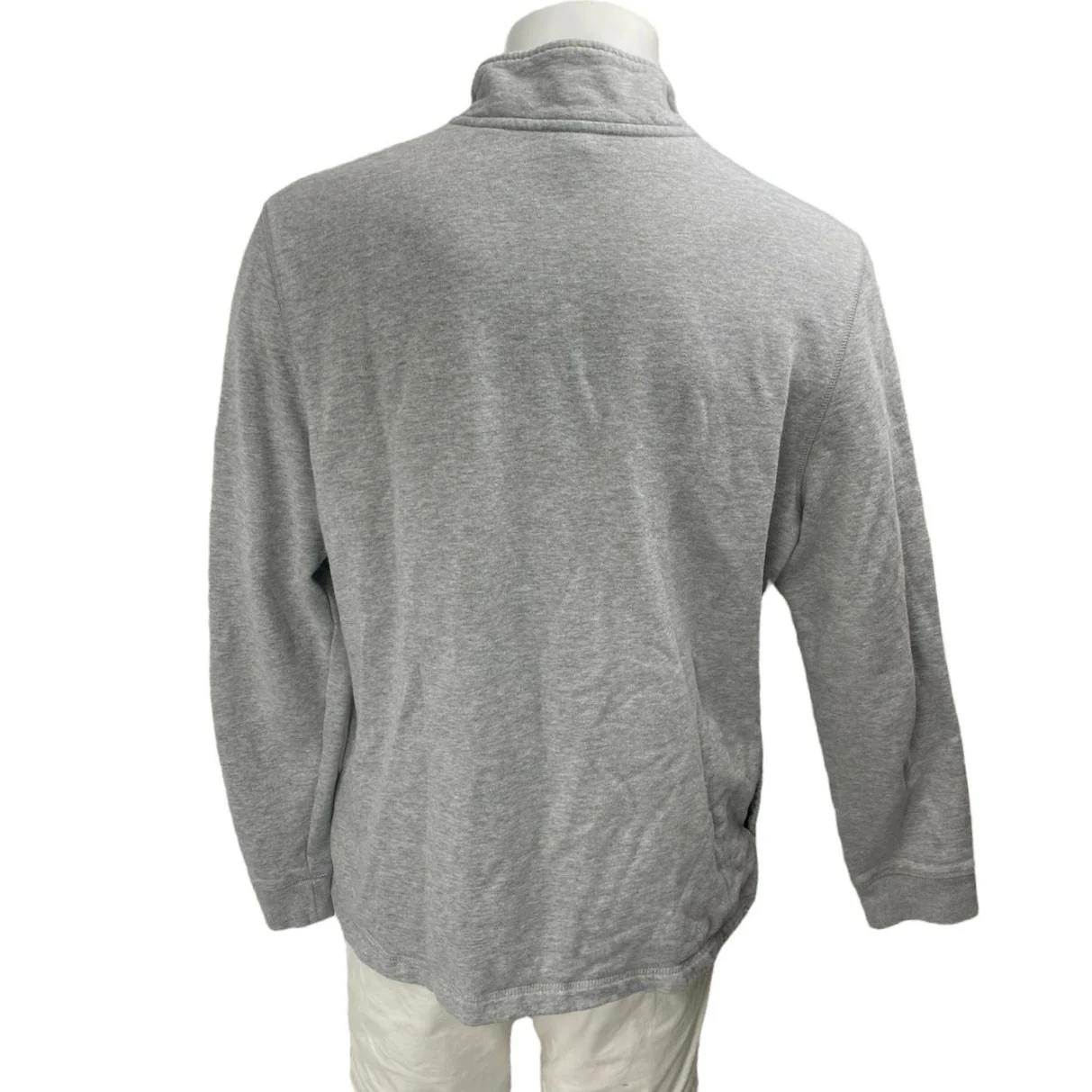 Ted Baker Men's Gray Long Sleeve Fleece Quarter Zip Knit Sweater Top Size 6 - Image 2