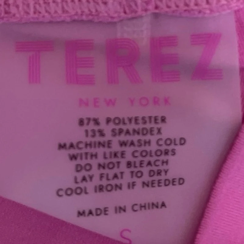 Terez Pink High Rise Wide Waistband High Rise Workout Athletic Bike Short Size S - Image 3