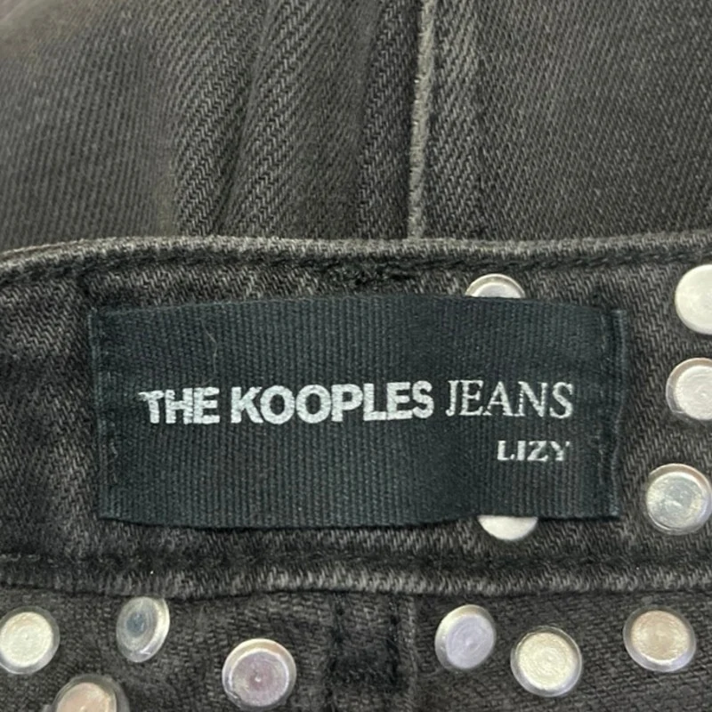 The Kooples Women's Black Studded High Rise Edgy Skinny Denim Jeans Size 25 - Image 6