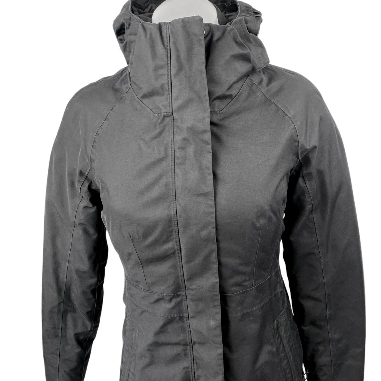 The North Face Black Long Sleeve Hooded Hoodie Trench Parka Coat Jacket Size XS - Image 4