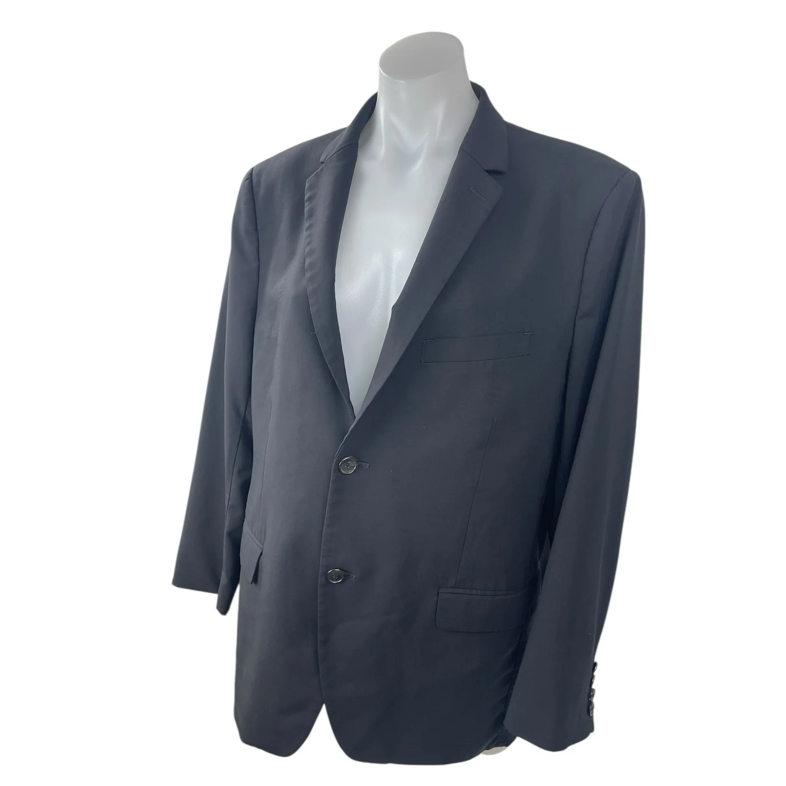 Theory Black Wool Long Sleeve Blazer Coat Jacket Straight Dress Pants Set 42/34 - Image 3
