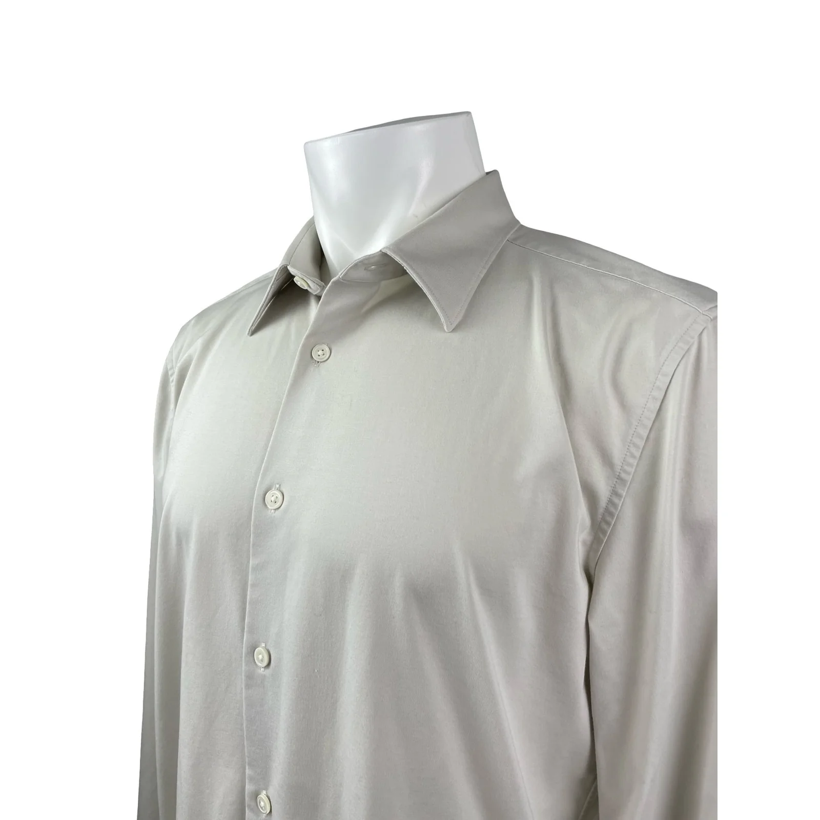 Theory Sylvain Men's Gray Long Sleeve Knit Casual Button Down Shirt Top Size XL - Image 3