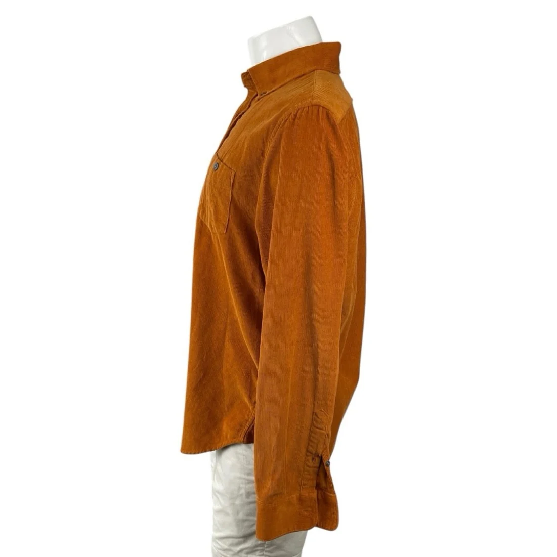 Todd Snyder Mens Tan Corduroy Pocket Long Sleeve Button Down Shirt Jacket Size L - Image 2