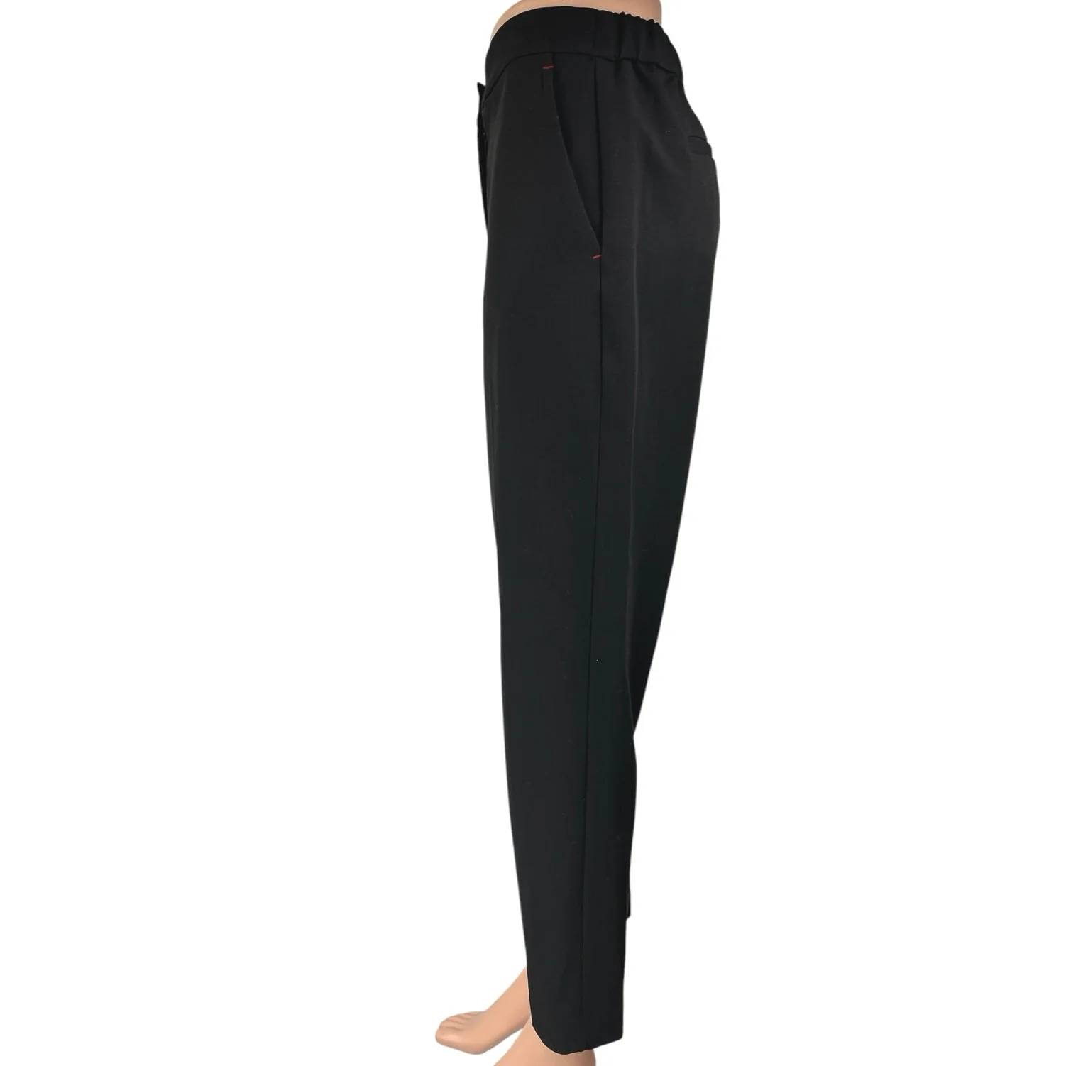 Tommy Hilfiger Women's Black High Waisted Straight Leg Trousers Dress Pants Sz 6 - Image 2