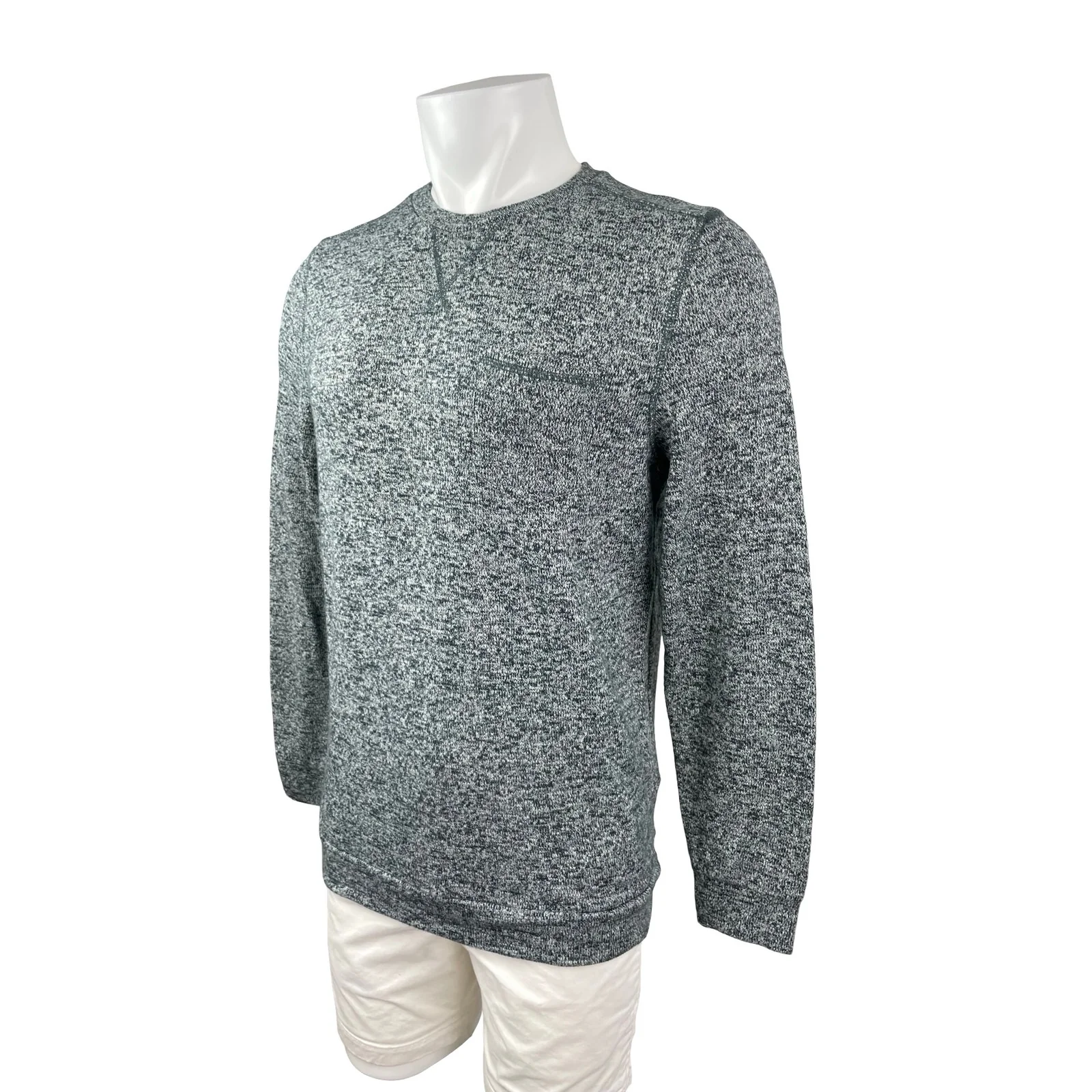 Topman Men's Gray Heather Long Sleeve Crew Neck Knit Pocket Sweater Top Size M - Image 2