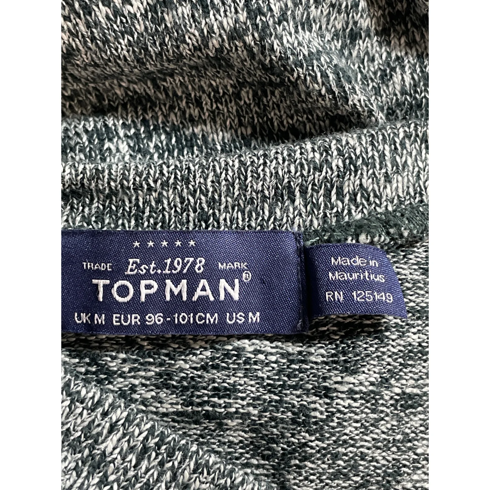 Topman Men's Gray Heather Long Sleeve Crew Neck Knit Pocket Sweater Top Size M - Image 5